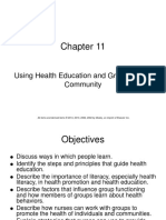 Using Health Education and Groups in The Community