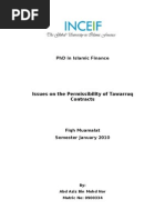 Download Issues on the Permissibility of Tawarruq Contracts Draft 1 by Abdul Aziz Mohd Nor SN38181141 doc pdf