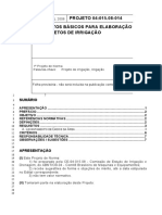 Requisitos básicos para elaboração de projetos de irrigação