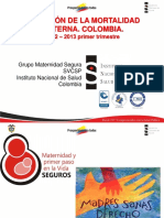 1 Situación Mortalidad Materna y Evaluación de Indicadores 2012