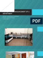 Proyect N°1: Announcement of A Department