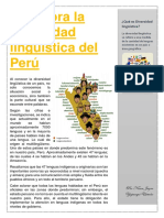Descubra La Diversidad Lingüística Del Perú Columna Periodística NIXON