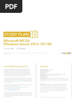 Study Plan Microsoft MCSA Windows Server 2016-70-742