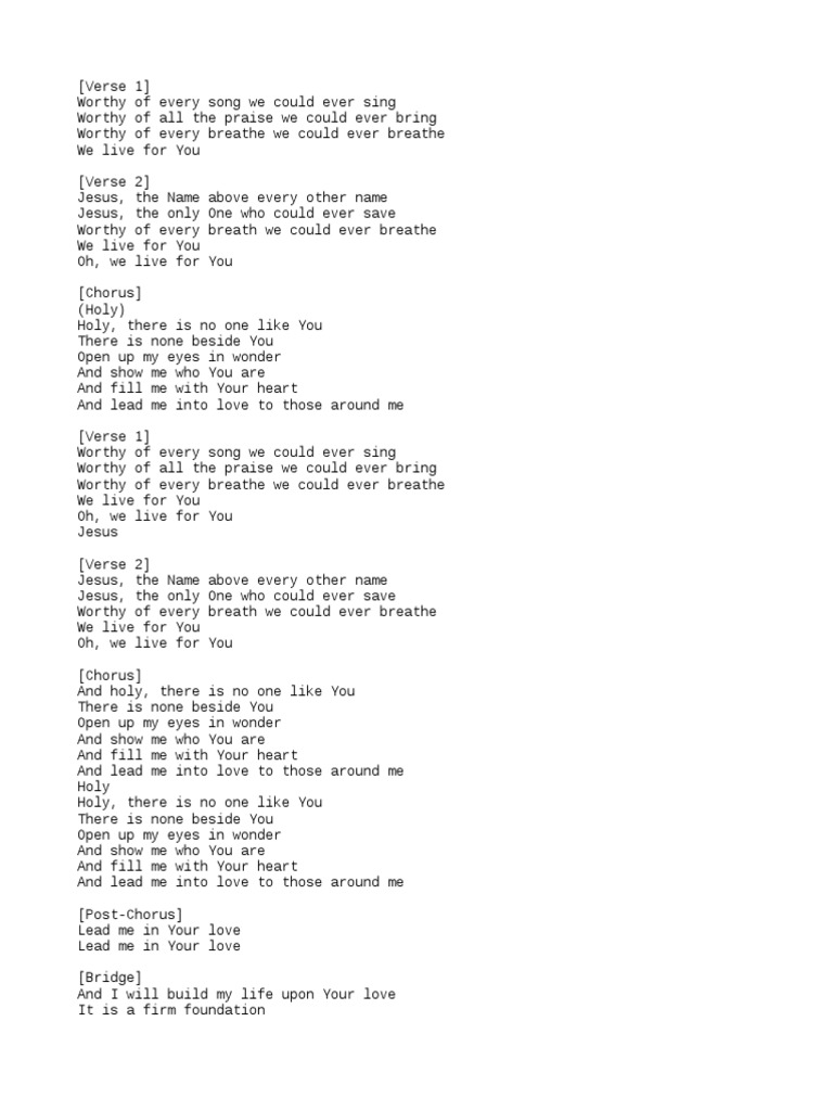 Build My Life Lyrics Song Structure Pop Songs A you are worthy of it all. build my life lyrics song structure