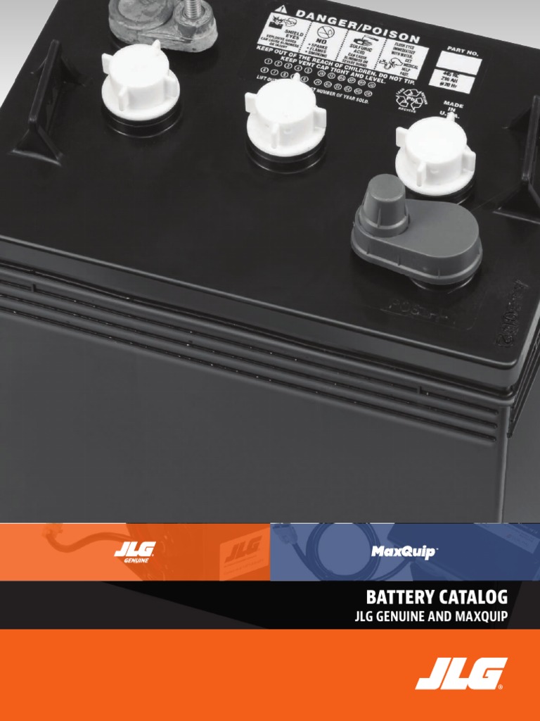 JLG Battery Catalog PDF Battery (Electricity) Battery Charger