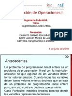 Programación Lineal Entera (Investigación de Operaciones)