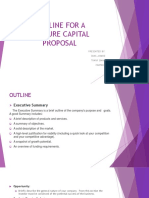 Outline For A Venture Capital Proposal