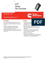 Powercommand Modlon Ii Gateway Modbus - Lon Converter: Description Features