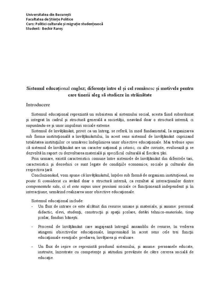 Sistemul Educational Englez