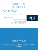 Improving The Service Model of Bingo: - Pulokesh Ghosh Iim Kozhikode Summer Internship