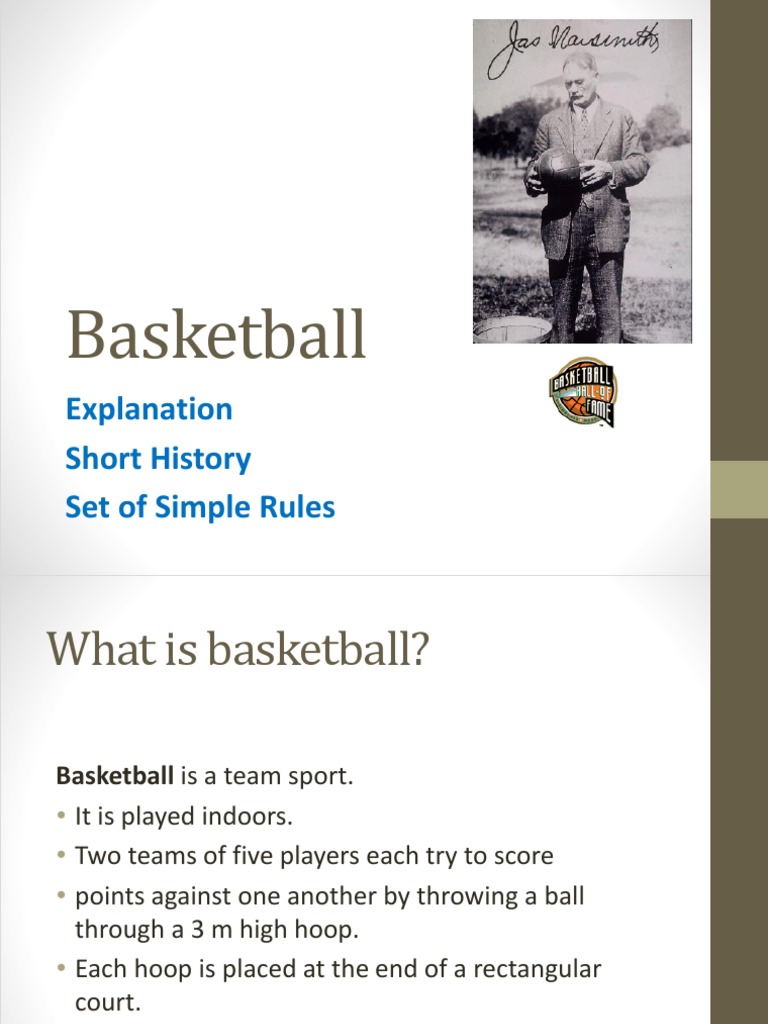 Basketball: Explanation Short History Set of Simple Rules | PDF ...