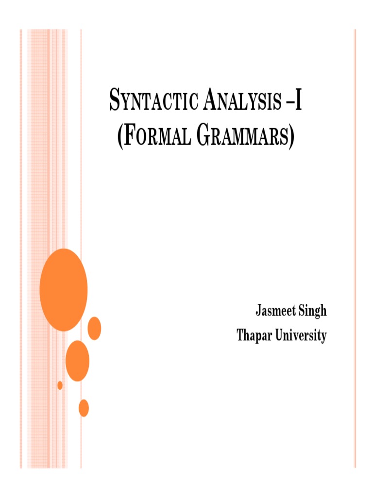 Syntactic Analysis –I | Phrase | Parsing | Free 30-day Trial | Scribd