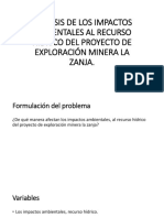 Análisis de Los Impactos Ambientales Al Recurso Hídrico