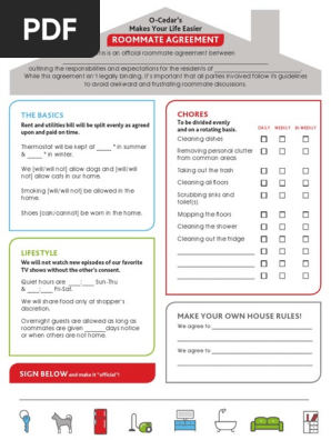 O Cedar Roommate Agreement Final