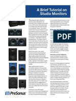 A Brief Tutorial On Studio Monitors: Selecting The Right Speaker