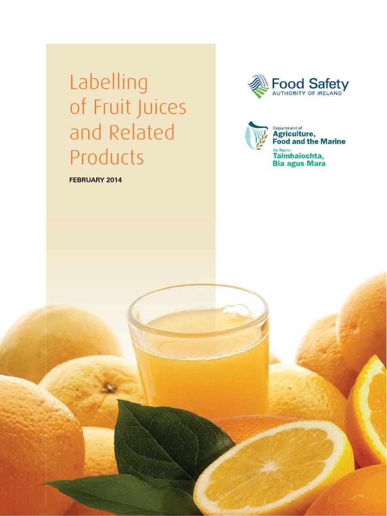 Labelling of Fruit Juices 2014 FINAL PDF PDF Nutrition Facts Label