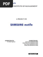 Marketting Strategic Analysis of Samsung Mobiles