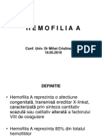 CURS 26 Hemofilia a, Boala Von Willebrand