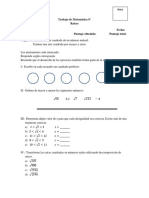 Trabajo de Matemática Raices