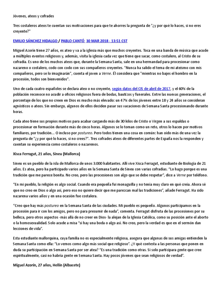 ATEOS | PDF | Ateísmo | Dios