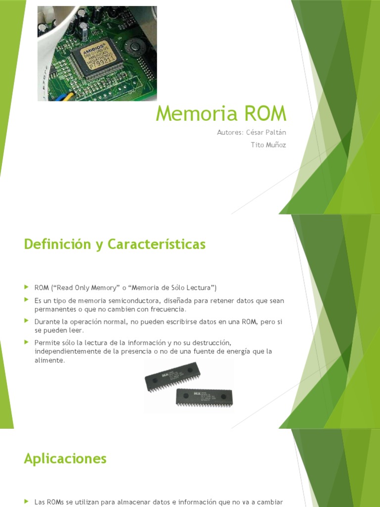 Definición y Características de la ROM | PDF | Memoria de sólo lectura ...