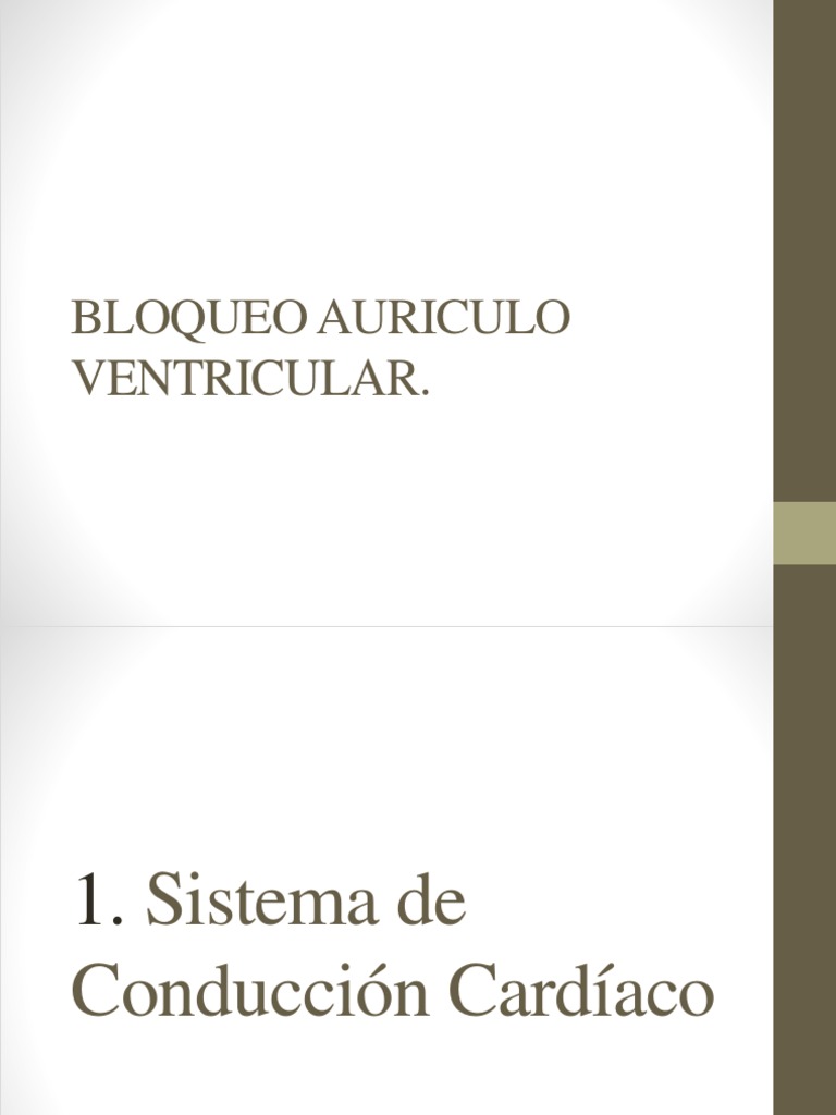 Bloqueo Auriculo Ventricular | PDF | Electrocardiografia | Corazón