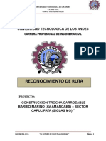 Reconocimiento de Ruta Final