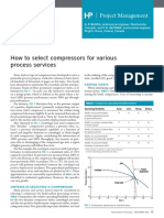 Compressor How To Select For Varios Services (HP)