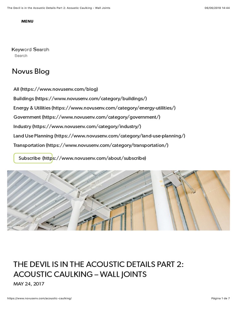 The Devil Is in The Acoustic Details | PDF | Wall | Ceiling