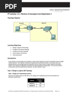 PT Activity 1.3.1: Review of Concepts From Exploration 1: Topology Diagram