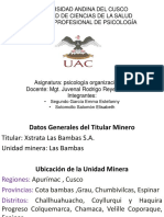 UNIVERSIDAD ANDINA DEL CUSCO: PSICOLOGÍA ORGANIZACIONAL II