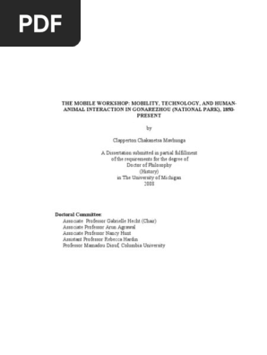 Mavhungc 1 Pdf Environmental History Colonialism