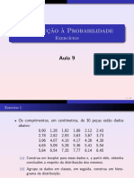 Introdução à Probabilidade - Exercícios de Estatística Básica