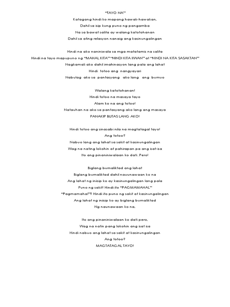 NA TAYO MEANING intelligence overview