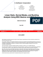 Linear Static, Normal Modes, and Buckling Analysis Using MSC - Nastran and MSC - Patran
