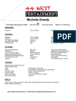 Michelle Dowdy Theatrical Resume