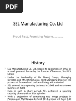 SEL Manufacturing Co. LTD: Proud Past, Promising Future