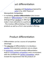 Product Differentiation: Marketing Edward Chamberlin