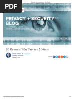 10 Reasons Why Privacy Matters - TeachPrivacy