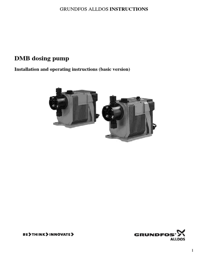 DMB Pump Installation Instructions | PDF | Pump | Valve