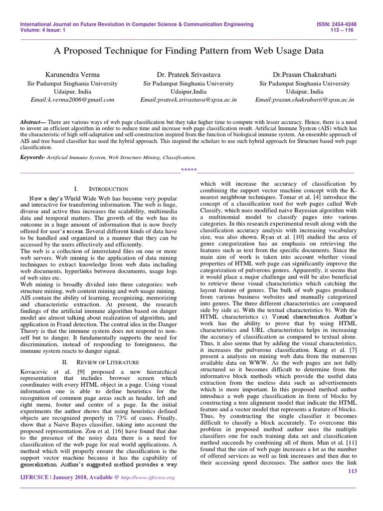 A Proposed Technique For Finding Pattern From Web Usage Data | PDF ...