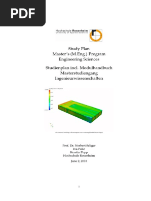 Rosenheim Module Mechanical Engineering Engineering