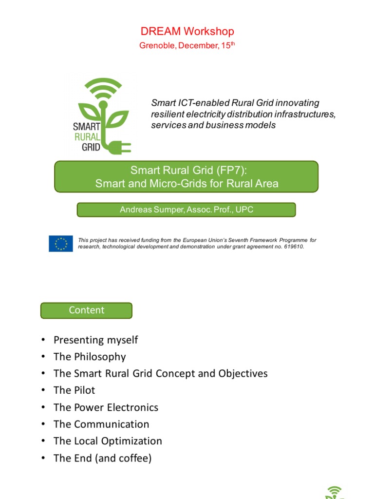DREAM Workshop: Smart Rural Grid (FP7) : Smart and Micro-Grids For ...