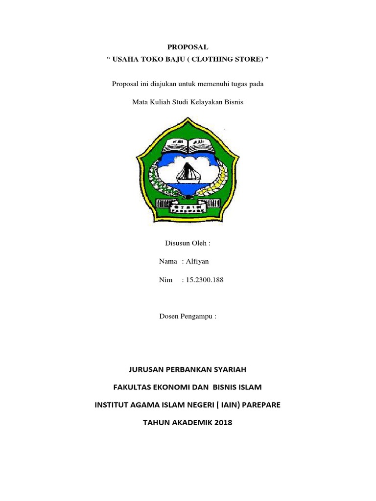 Proposal Usaha Toko Baju