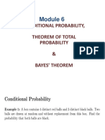 Conditional Probability, Theorem of Total Probability & Bayes' Theorem