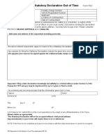 Application To File A Statutory Declaration Out of Time: Form PE2