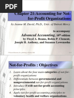 Chapter 21:accounting For Not-for-Profit Organizations