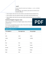 What Is An Irregular Verb?: D Ed Ied