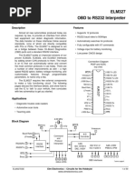 ELM327 OBD To RS232 Interpreter: Description Features