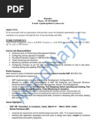 Sap HCM Sample Resume 2